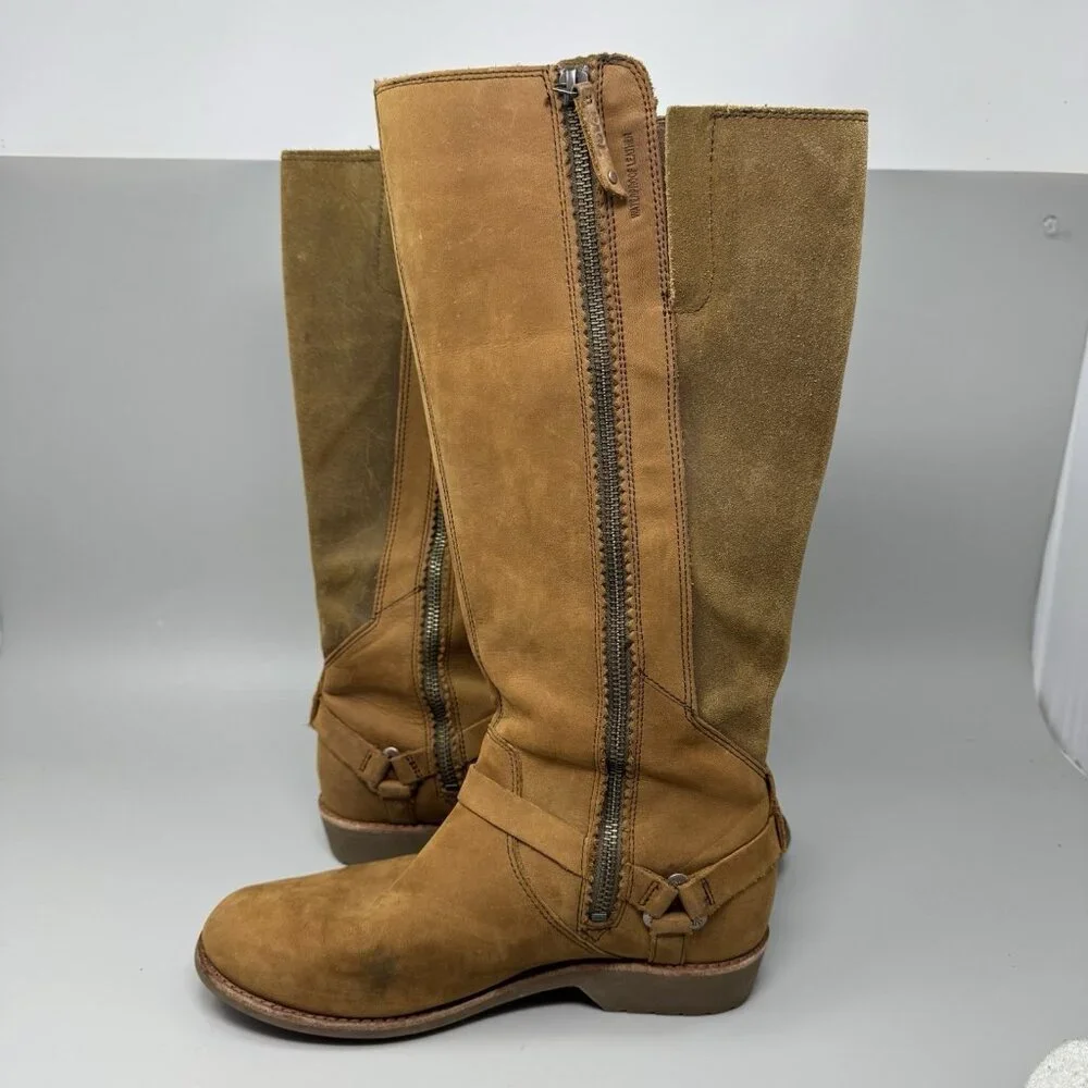 Teva De La Vina Women Size 8 Waterproof Leather Riding Tall Boot Brown 1017143